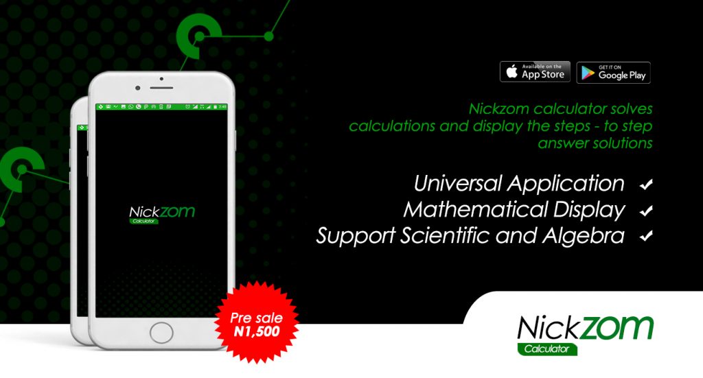 Nickzom Calculator+ via Web Costs NGN 1,500 per Year (Annum)