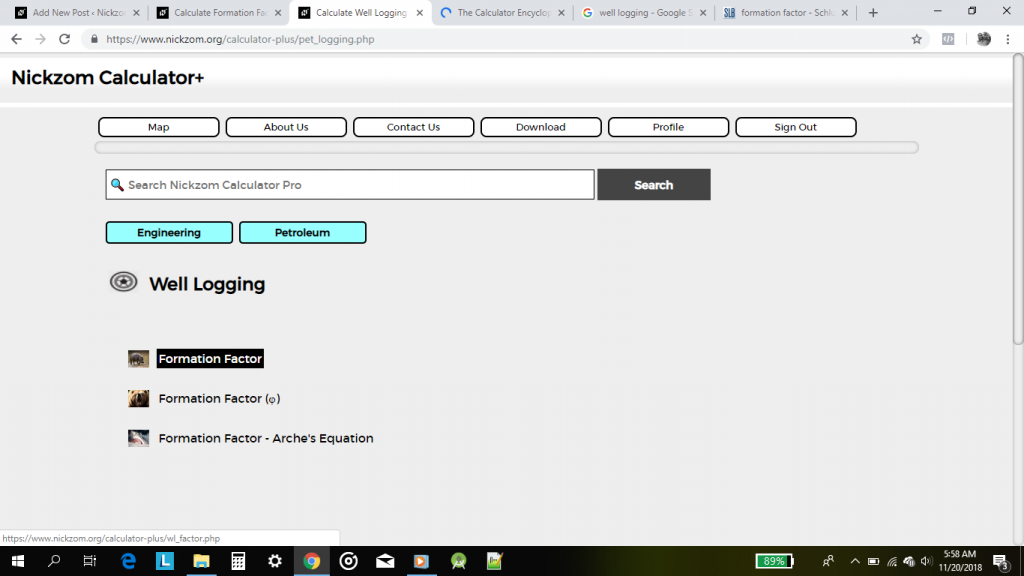 Nickzom Calculator Solves Formation Factor of Well Logging in Petroleum Engineering