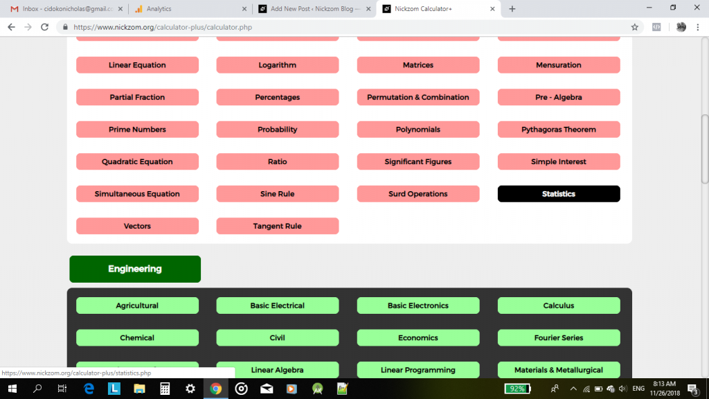 Nickzom Calculator Calculates the Mean for Discrete and Continuous Data with Frequency under Statistics