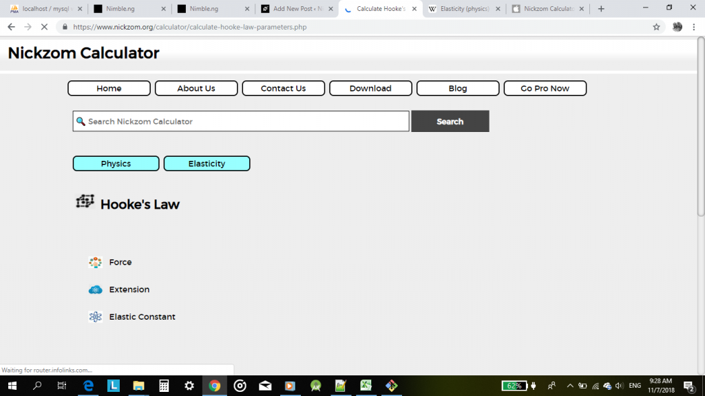 Physics, Elasticity Calculations Solutions By Nickzom Calculator - The Calculator Encyclopedia