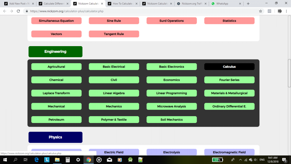 How To Get Answers and Steps For a Function of a Function Differentiation (Calculus) Problem Using The Calculator Encyclopedia