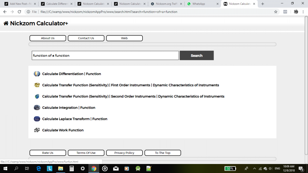 How To Get Answers and Steps For a Function of a Function Differentiation (Calculus) Problem Using The Calculator Encyclopedia
