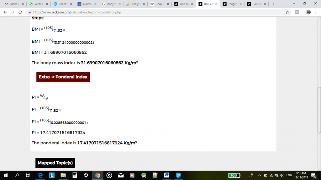 Nickzom Calculator Calculates Body Mass Index