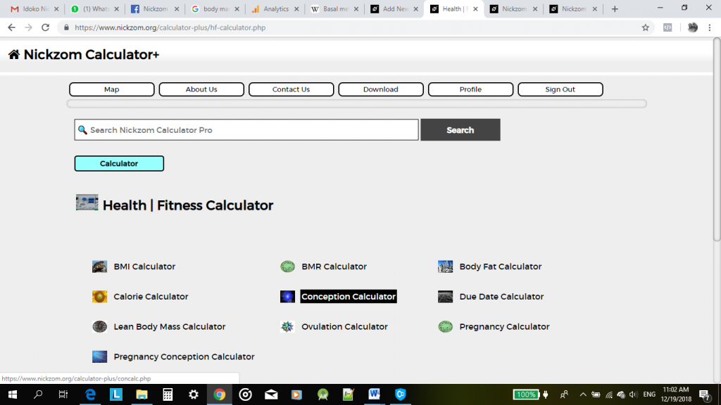 Nickzom Calculator Calculates Conception and Best Intercourse Dates