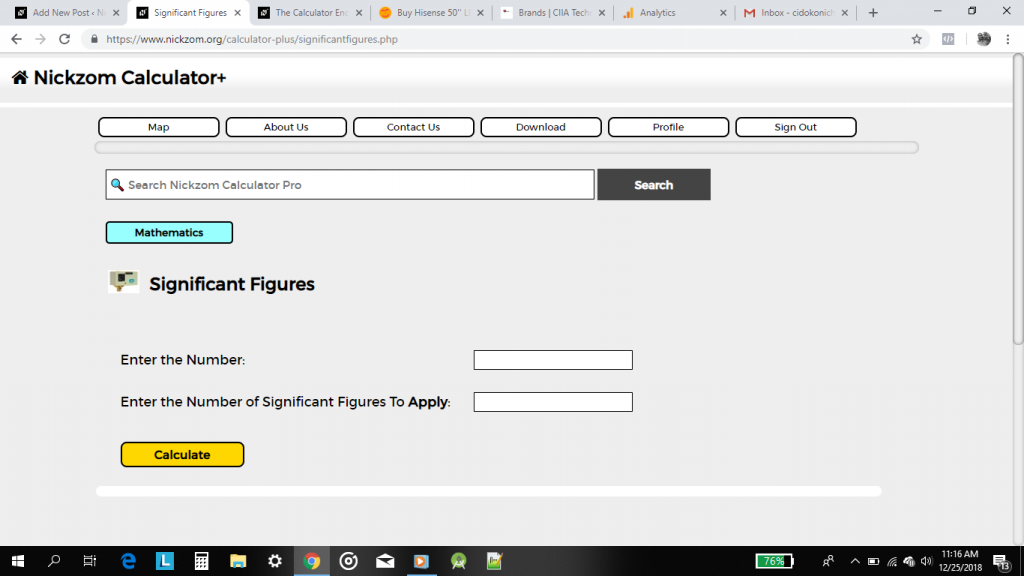 The Calculator Encyclopedia Computes the Significant Figures of a Number