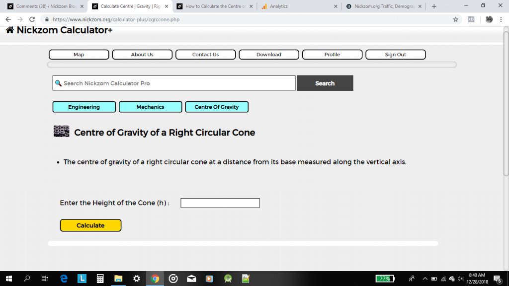 How to Calculate and Solve the Centre of Gravity of a Right Circular Cone
