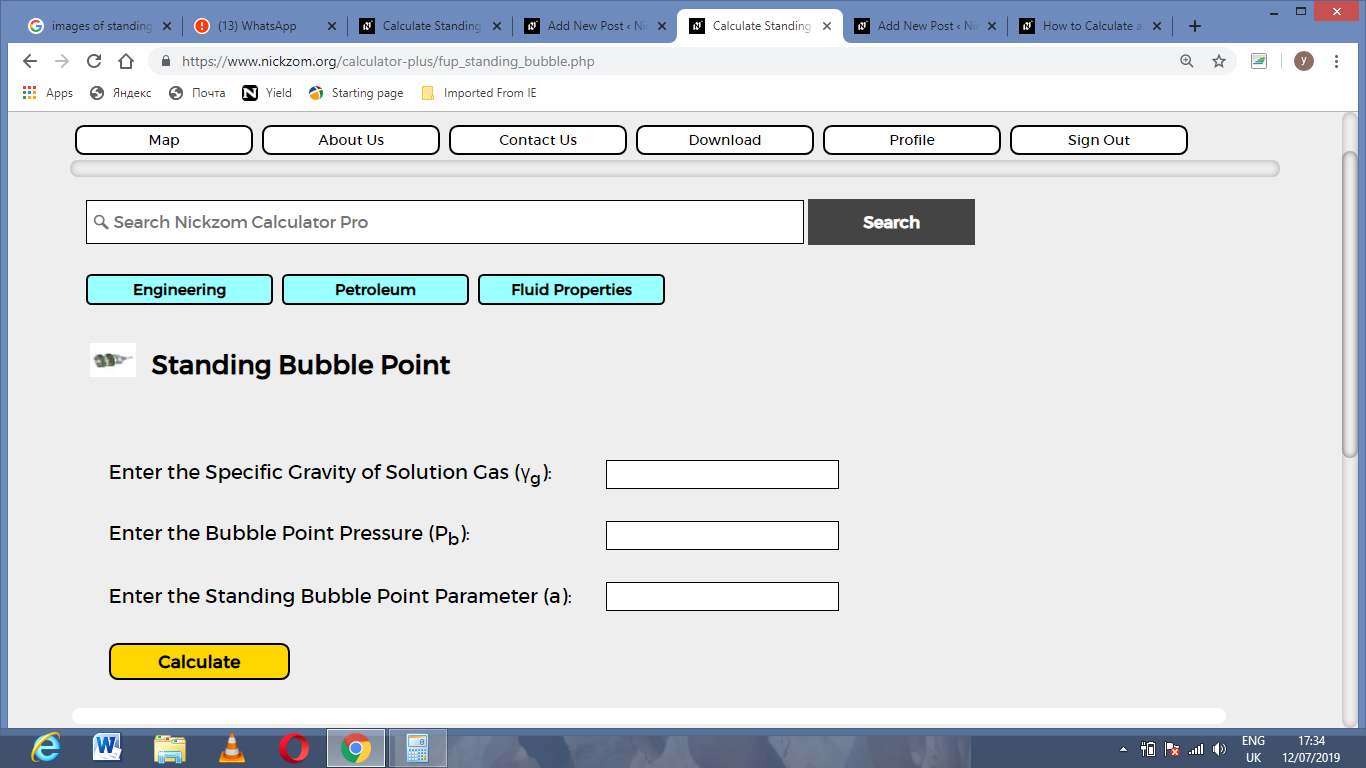 How to Calculate and Solve for Standing Bubble Point | The Calculator Encyclopedia