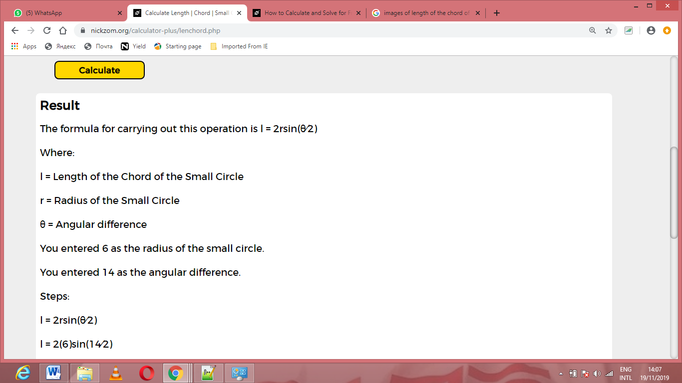 How to Calculate and Solve for Length of the Chord of a Small Circle | Latitude and Longitude