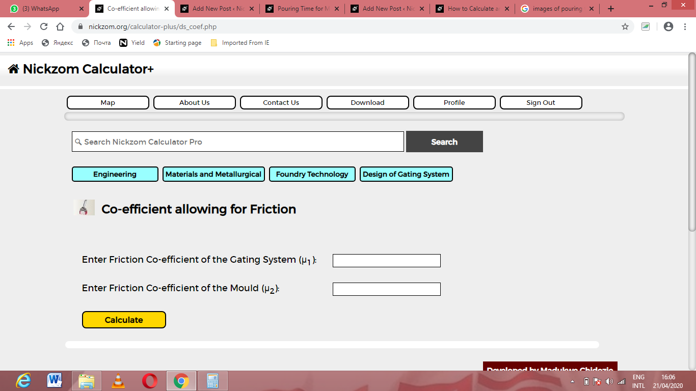 How to Calculate and Solve for Co-efficient allowing for Friction | Design of Gating System