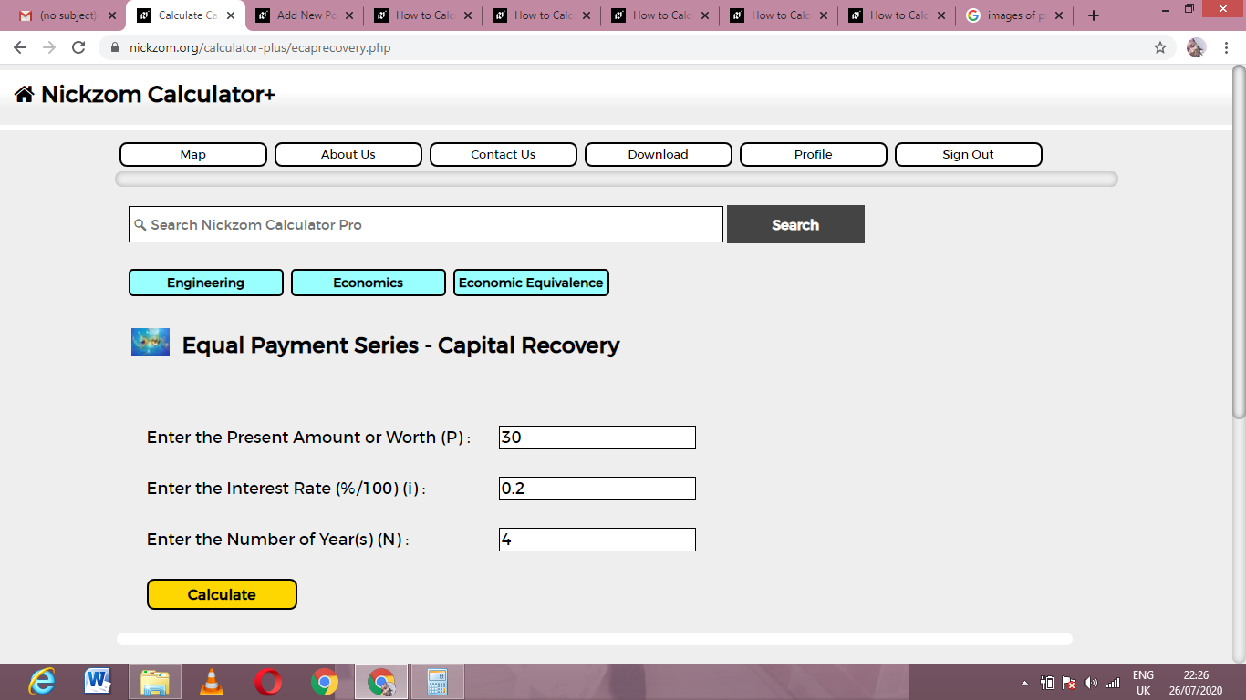 How to Calculate and Solve for capital recovery | Equal Payment Series | Economic Equivalence