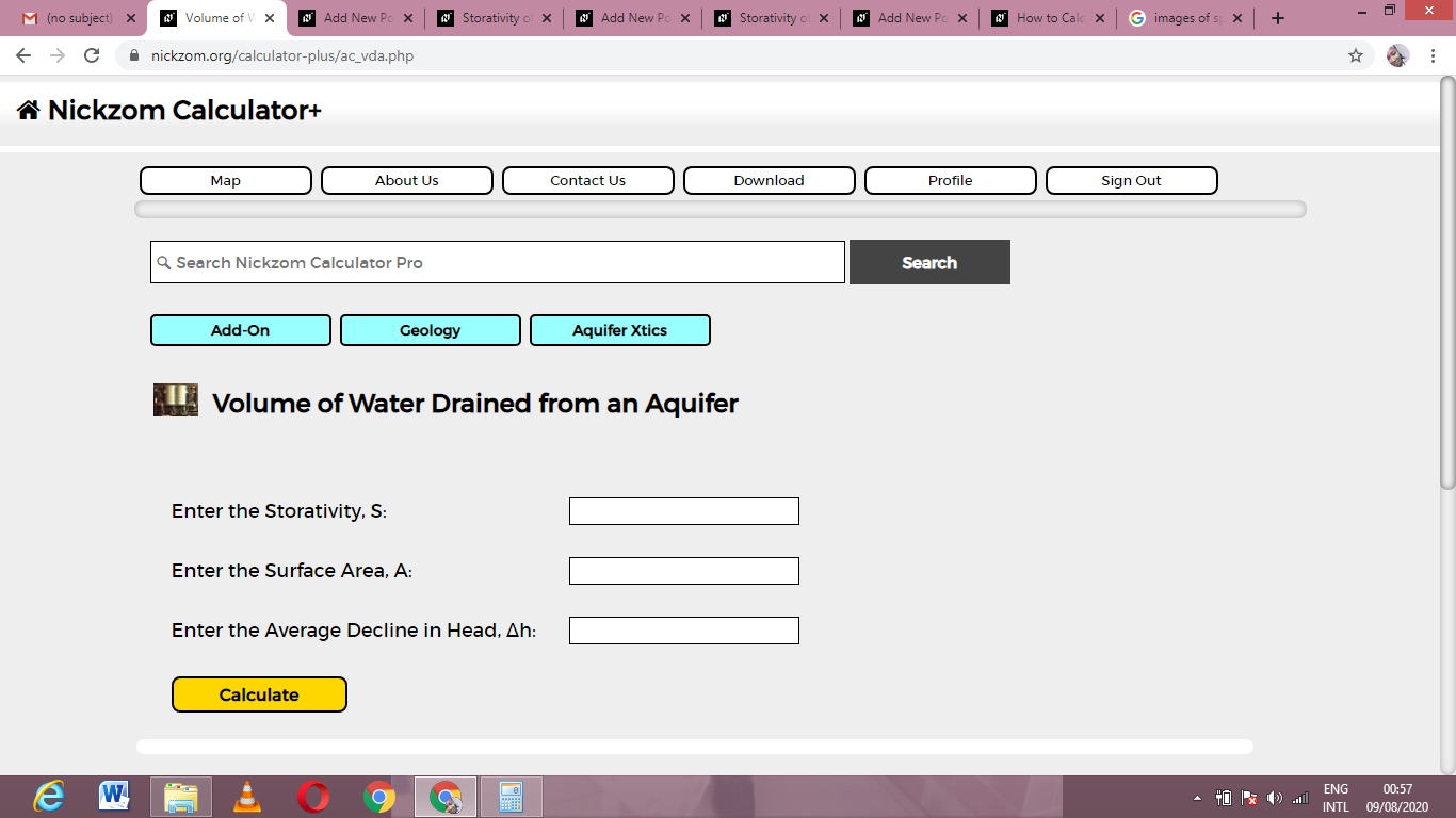 How to Calculate and Solve for Volume of Water Drained From an aquifer | Aquifer Characteristics