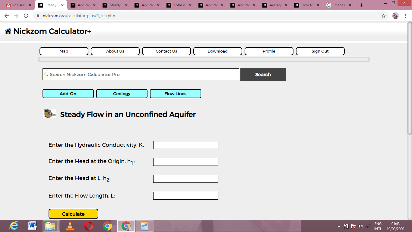 How to Calculate and Solve for Steady Flow in a unconfined aquifer | Flow lines