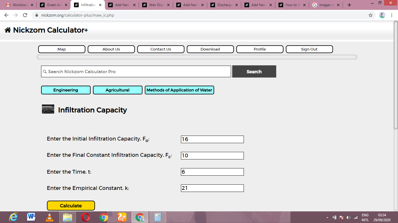 How to Calculate and Solve for Infiltration Capacity | Methods of Application of Water