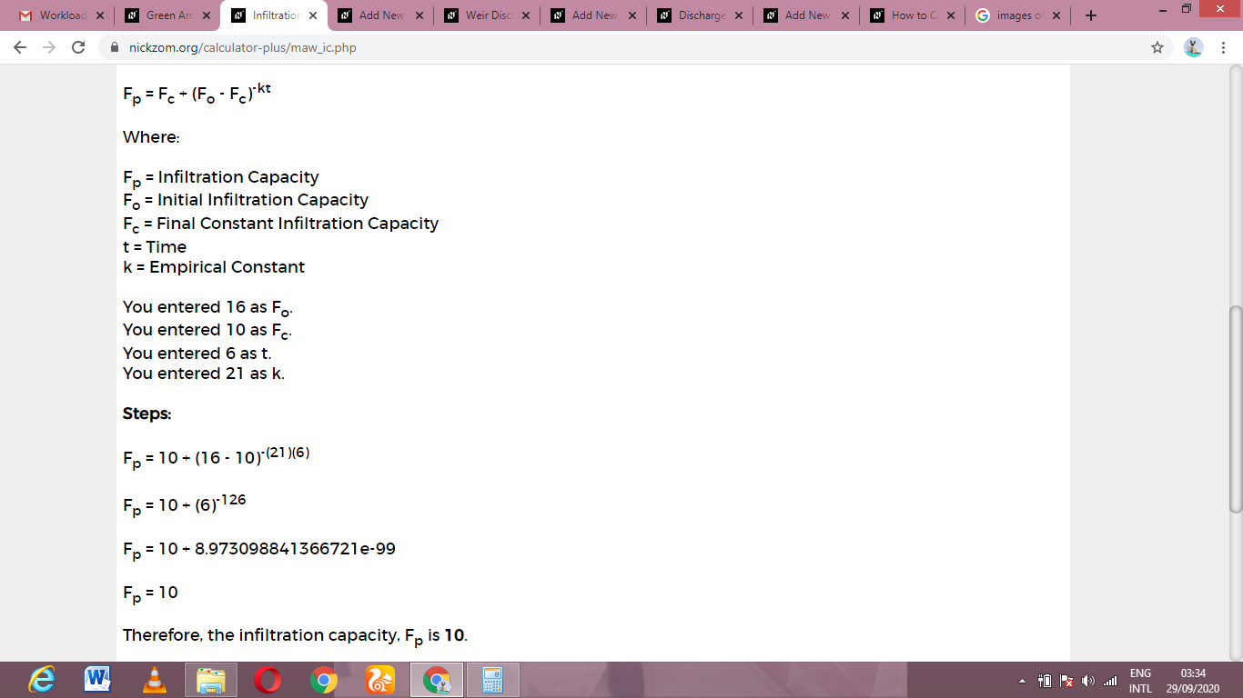 How to Calculate and Solve for Infiltration Capacity | Methods of Application of Water