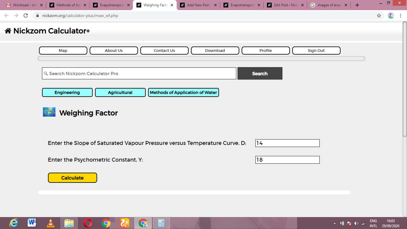 How to Calculate and Solve for Weighing Factor | Methods of Application of Water