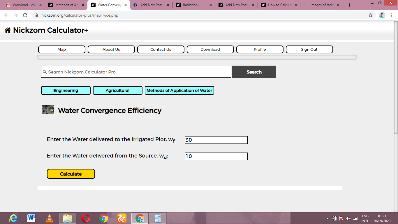 How to Calculate and Solve for Water Convergence efficiency | Methods of Application of Water
