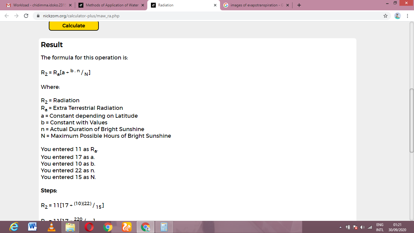 How to Calculate and Solve for Radiation | Methods of Application of Water