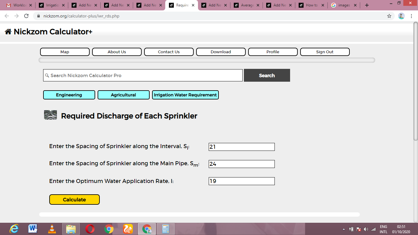 How to Calculate and Solve for Required Discharge of Each Sprinkler | Irrigation Water Requirement