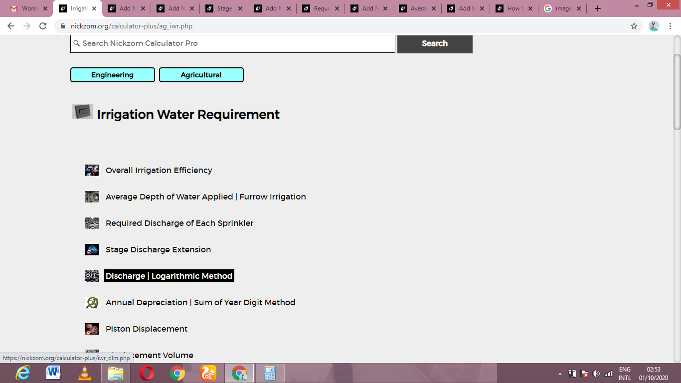 How to Calculate and Solve for Discharge | Logarithmic Method | Irrigation Water Requirement
