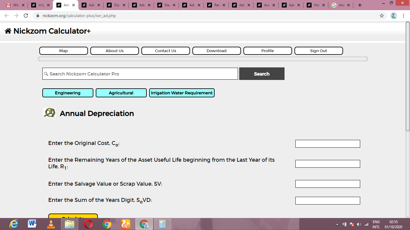 How to Calculate and Solve for Annual Depreciation | Irrigation Water Requirement