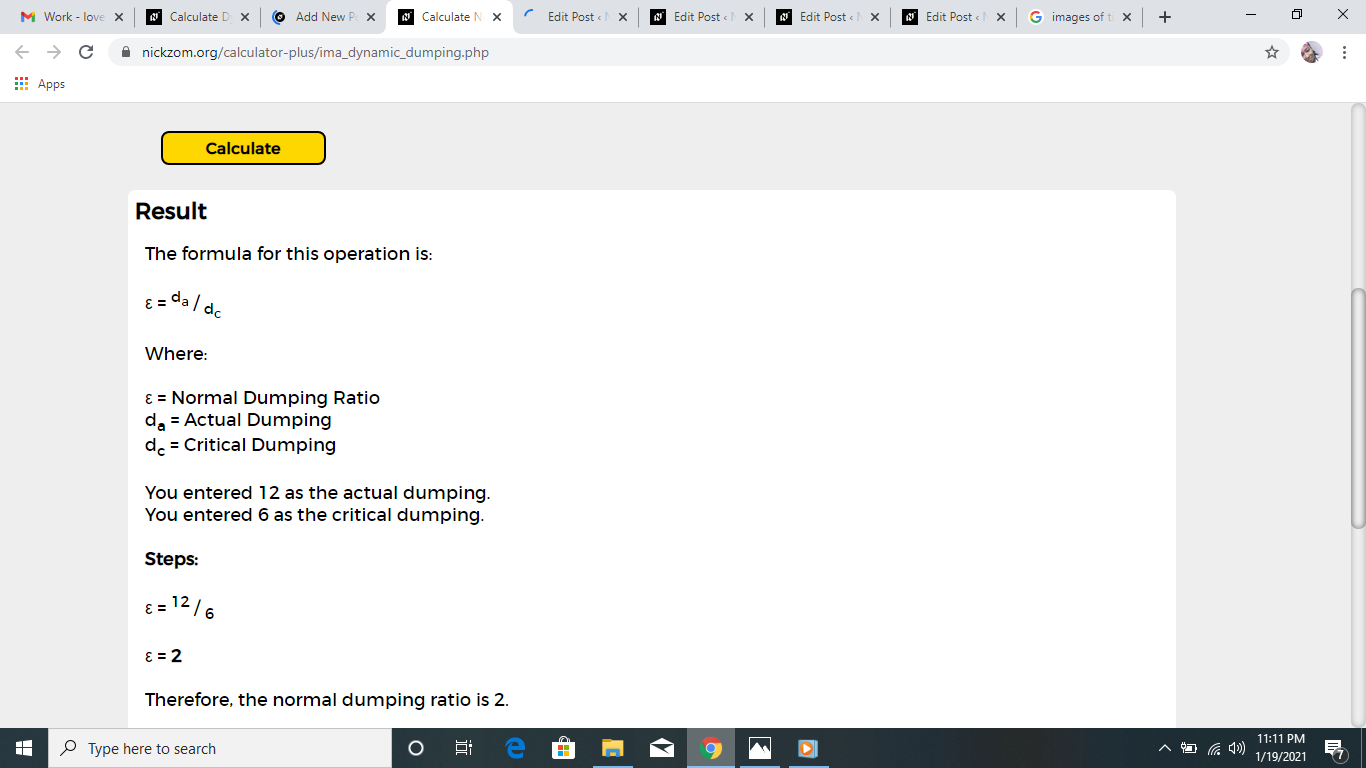 How to Calculate and Solve for Normal Dumping Ratio | Dynamic Characteristics of Instruments