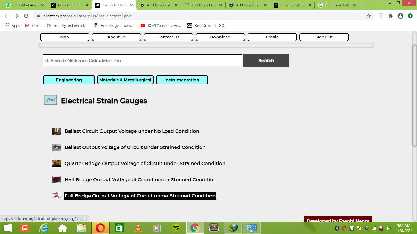 How to Calculate and Solve for Full Bridge Output Voltage of Circuit under Strained Condition | Electrical Strain Guages