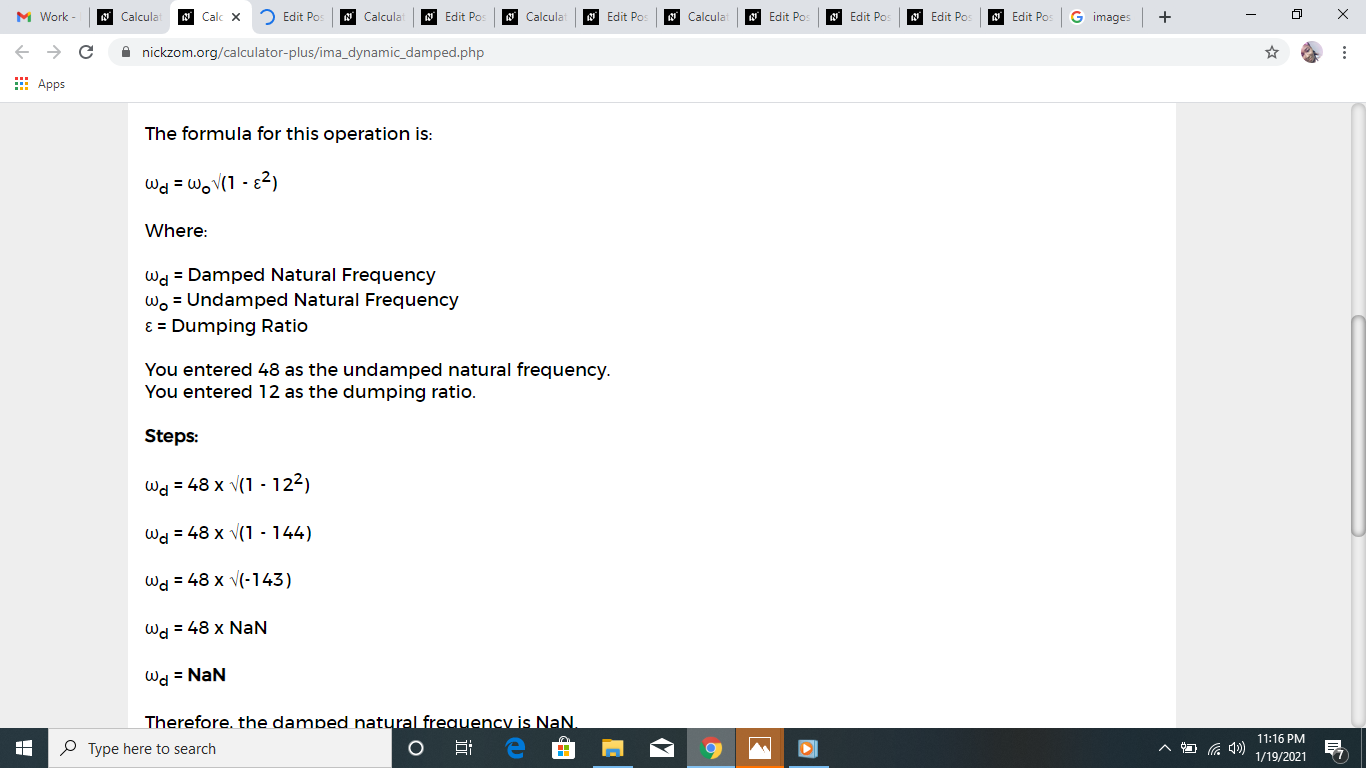 How to Calculate and Solve for Damped Natural Frequency | Dynamic Characteristics of Instruments