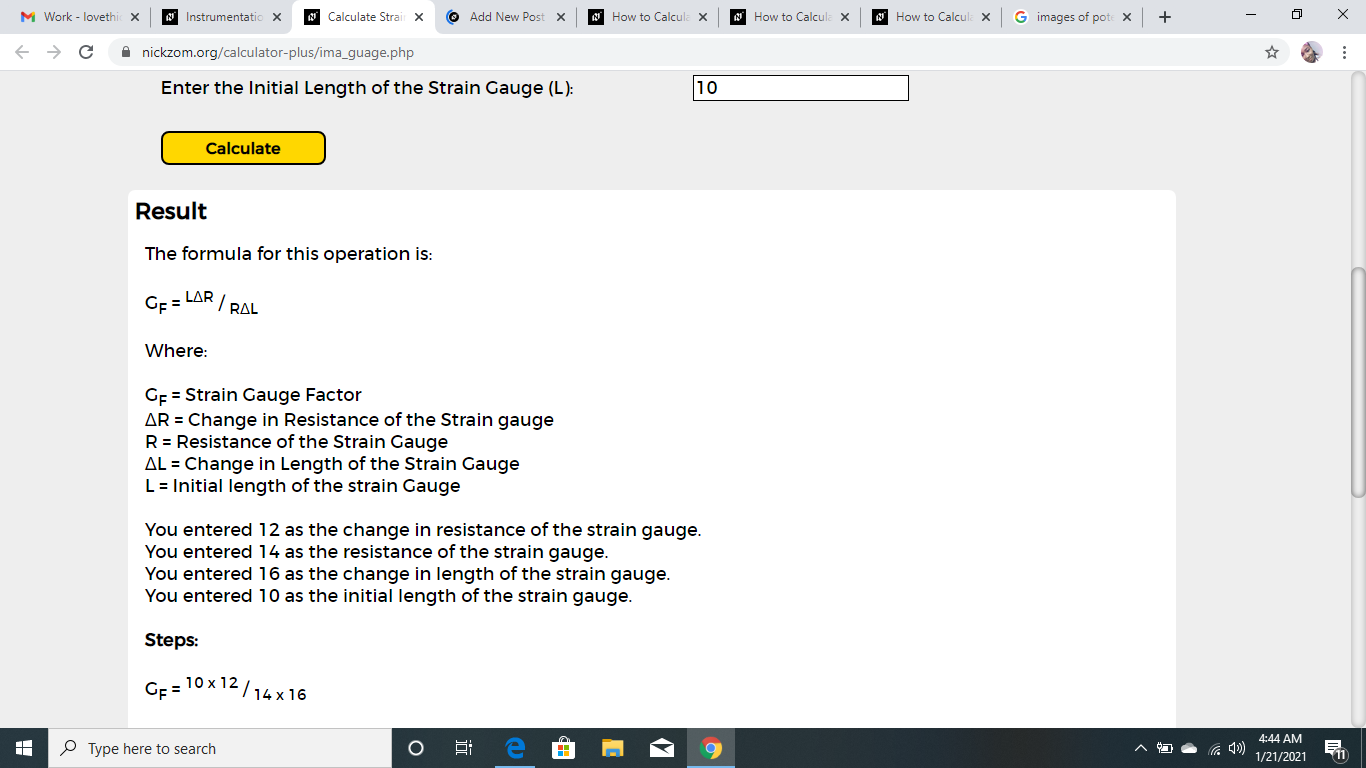 How to Calculate and Solve for Strain Guage Factor | Instrumentation