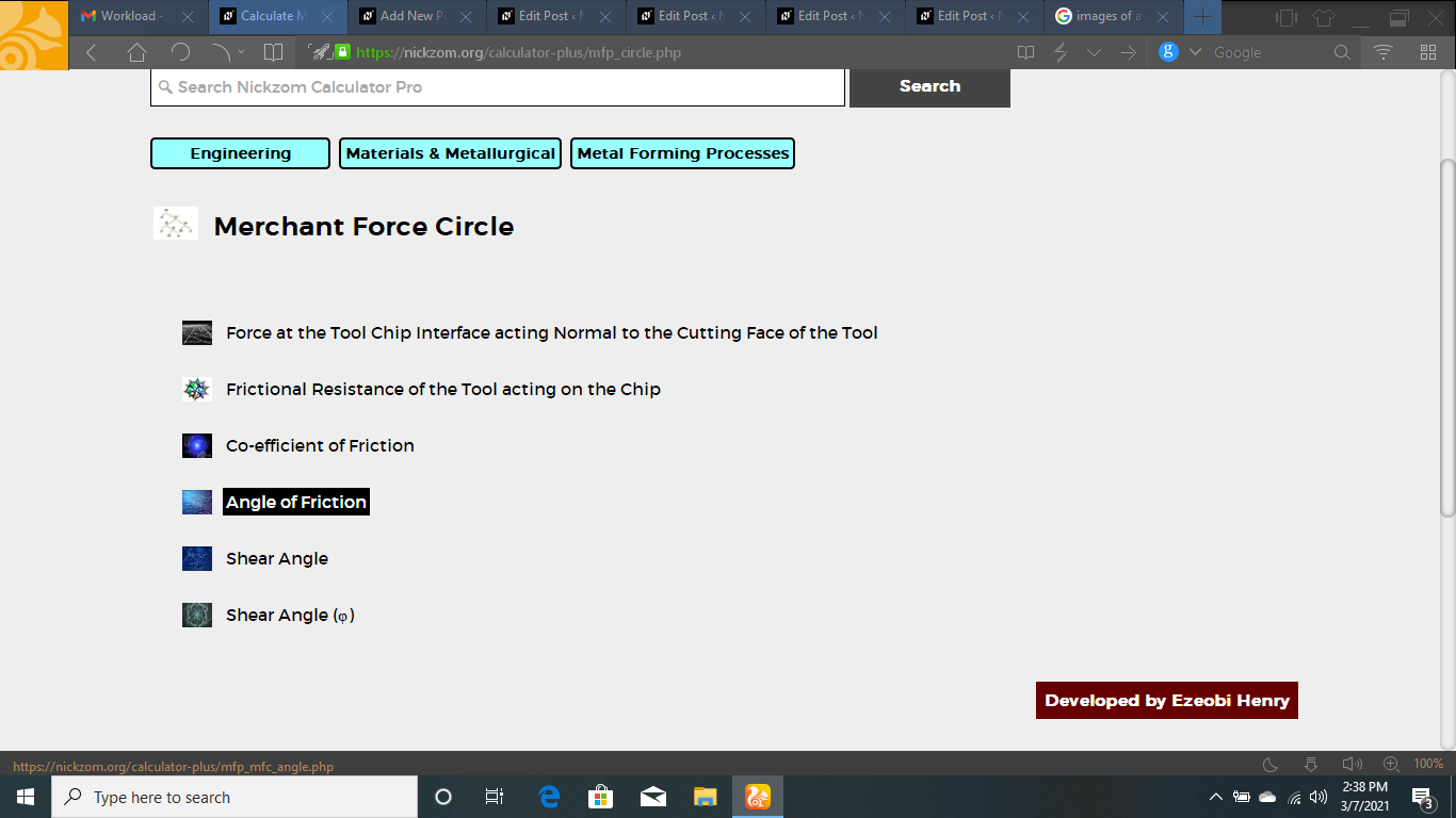 How to Calculate and Solve for Angle of Friction | Merchant Force Circle