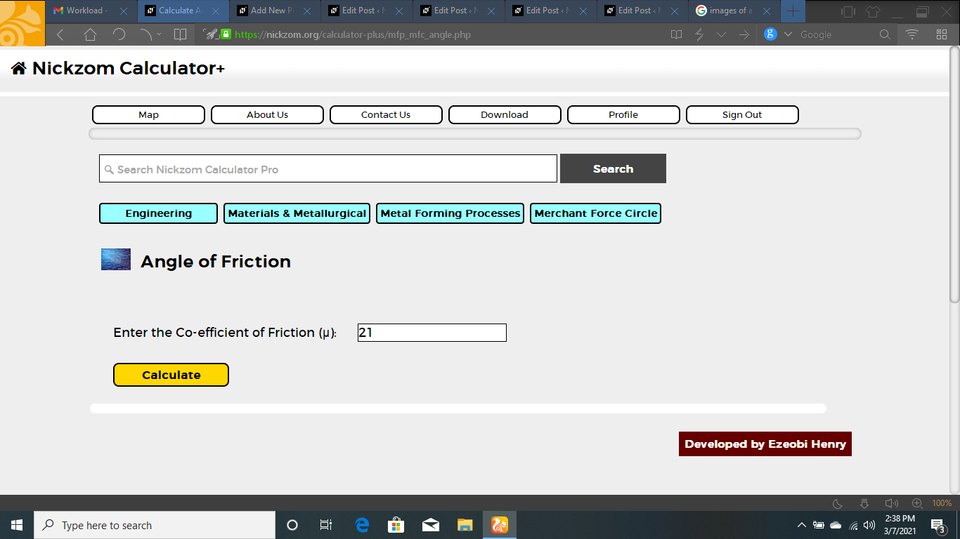 How to Calculate and Solve for Angle of Friction | Merchant Force Circle