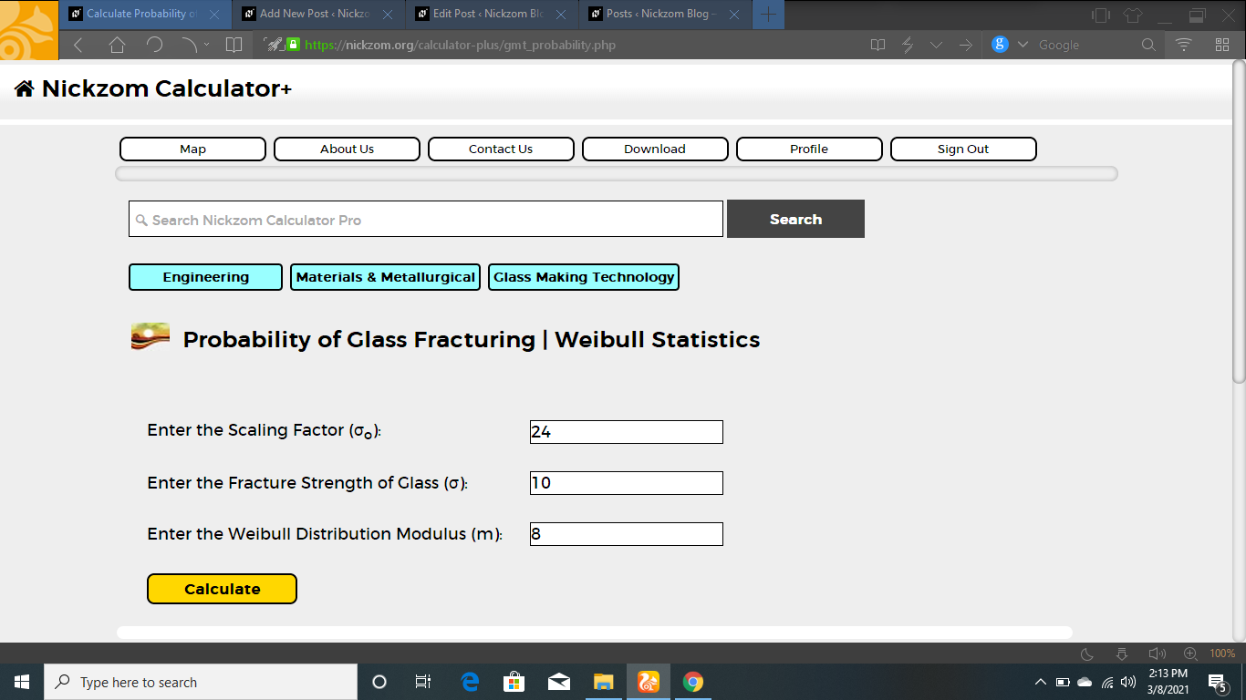 How to Calculate and Solve for Probability of Glass Fracturing | Weibull Statistics | Glass Making Technology