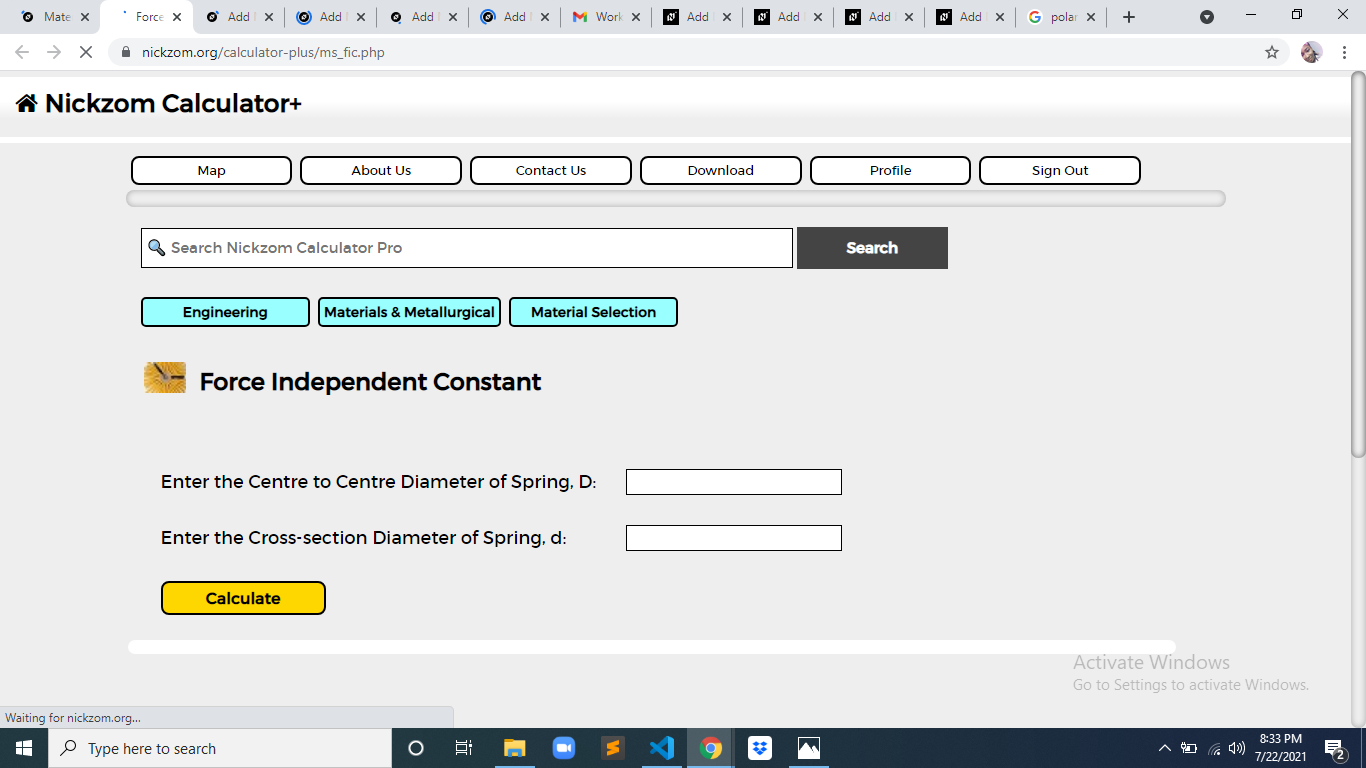 How to Calculate and Solve for Force Independent Constant | Material Selection