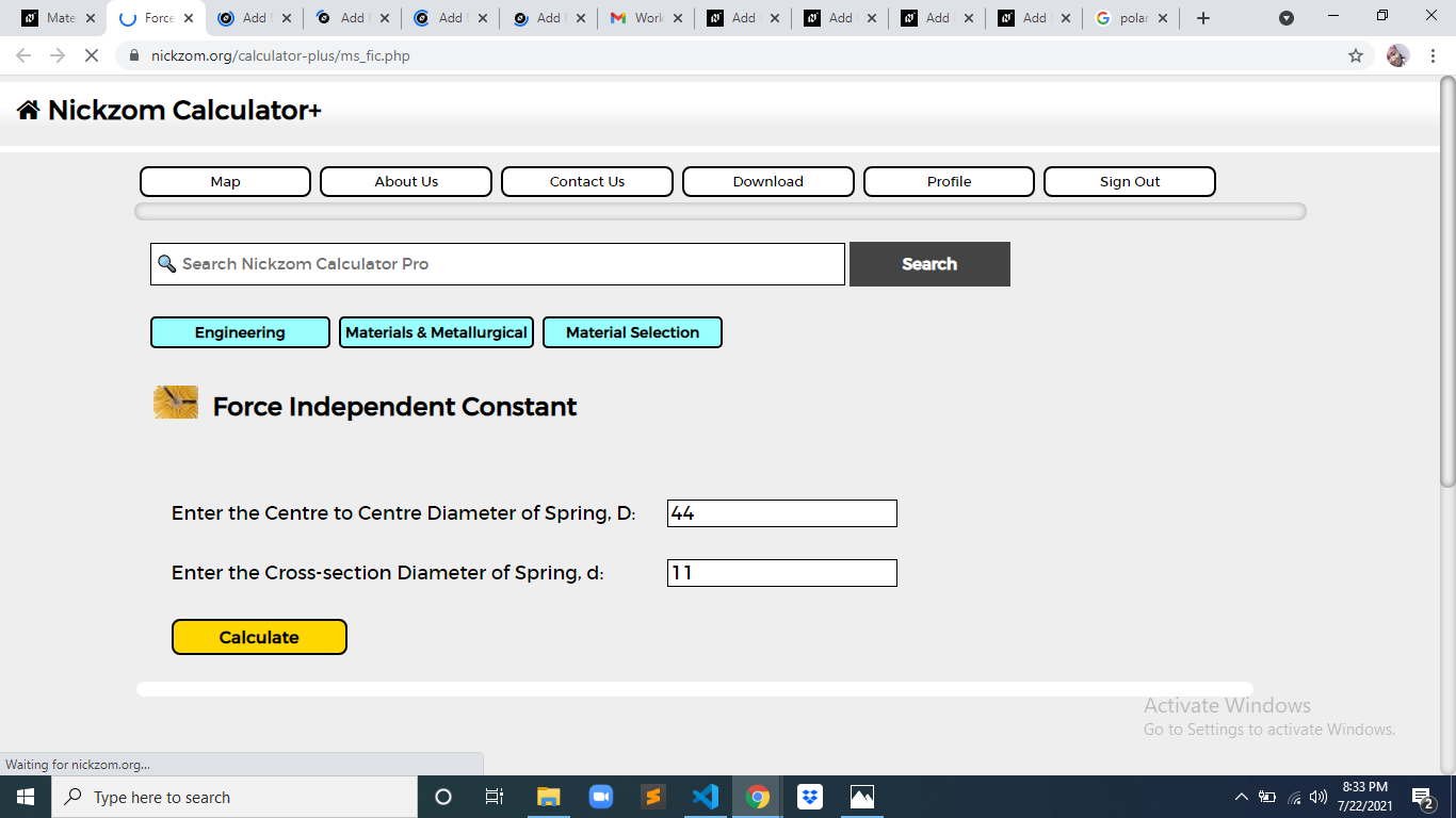 How to Calculate and Solve for Force Independent Constant | Material Selection