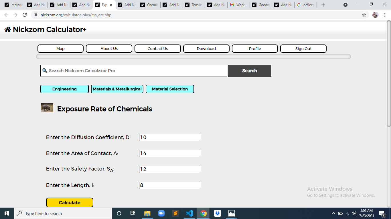 How to Calculate and Solve for Exposure Rate of Chemicals | Material Selection