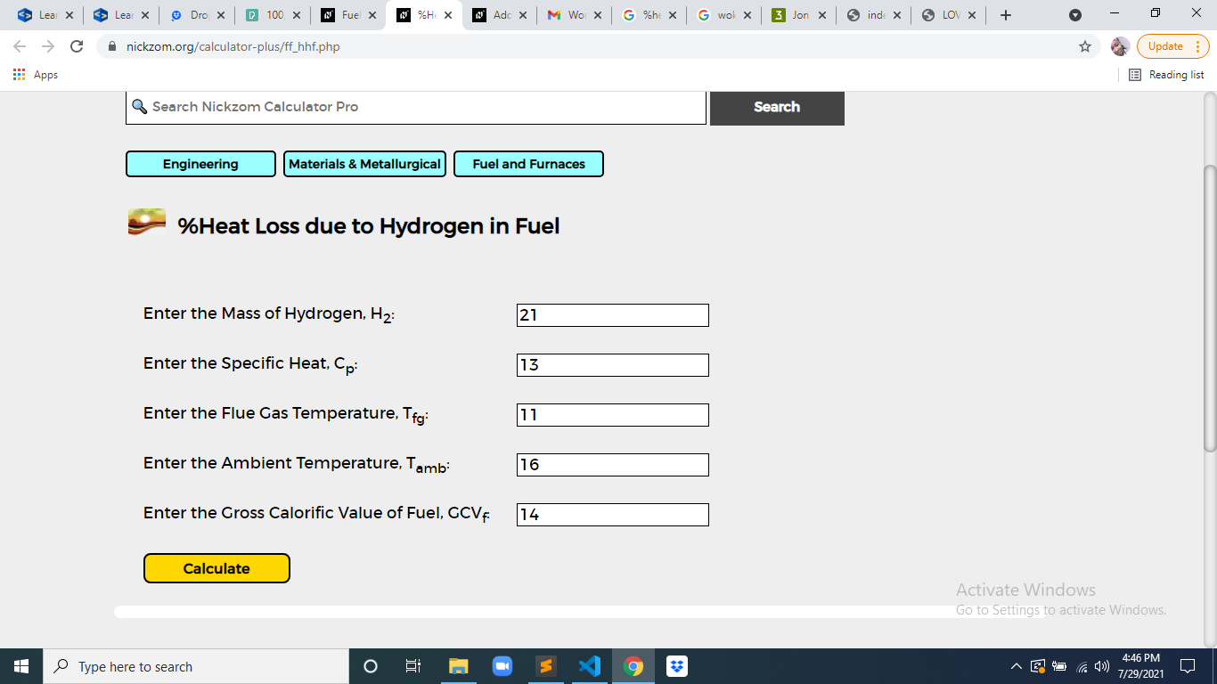 How to Calculate and Solve for %Heat Loss due to Hydrogen in Fuel | Fuel and Furnaces