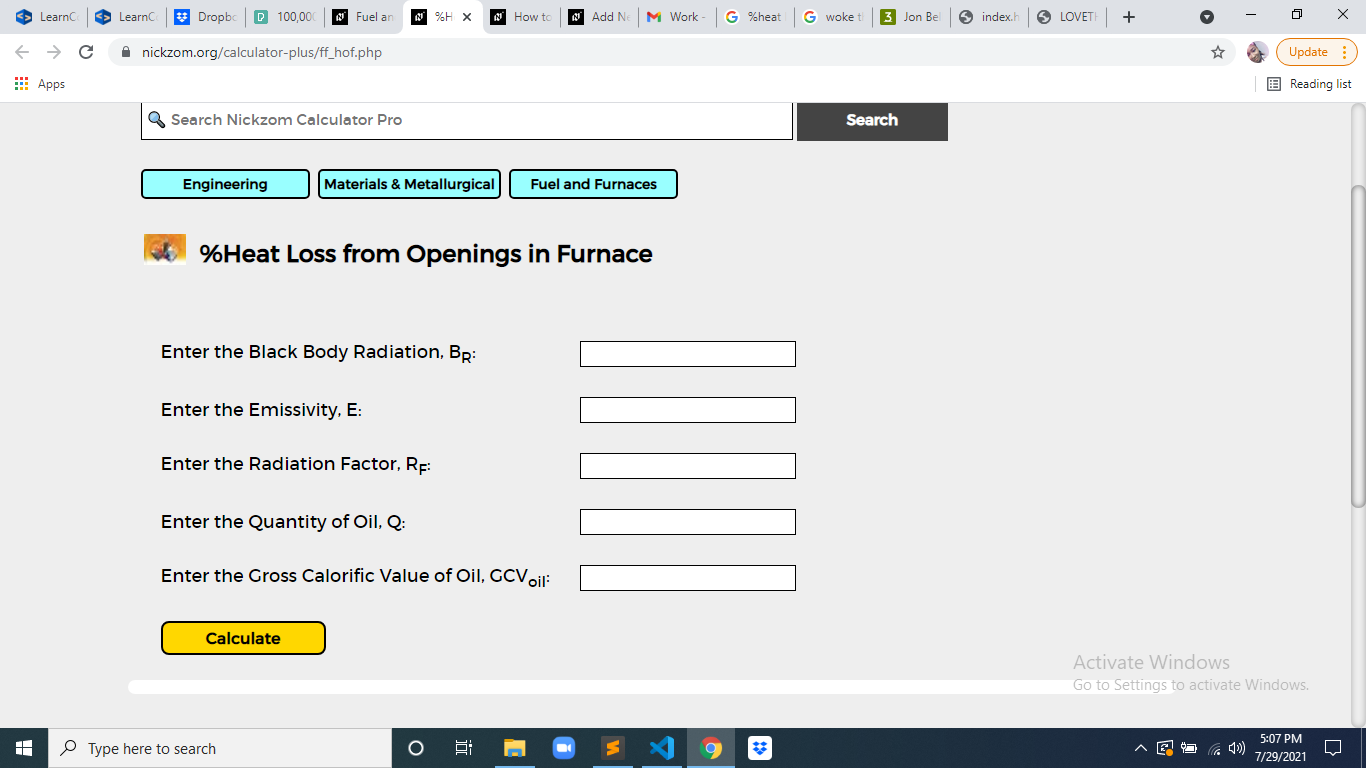How to Calculate and Solve for %Heat Loss from Openings in Furnace | Fuel and Furnaces