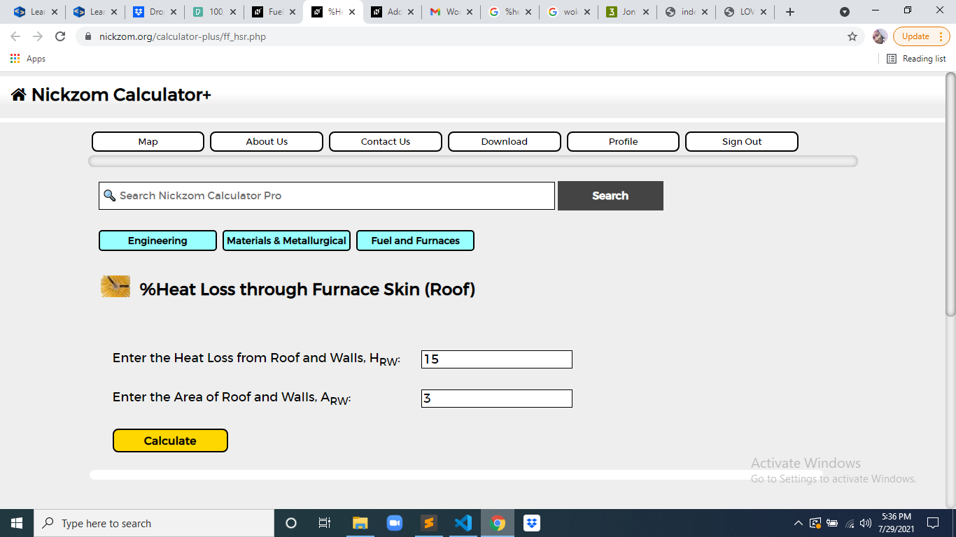 How to Calculate and Solve for %Heat Loss through Furnace Skin | Fuel and Furnaces