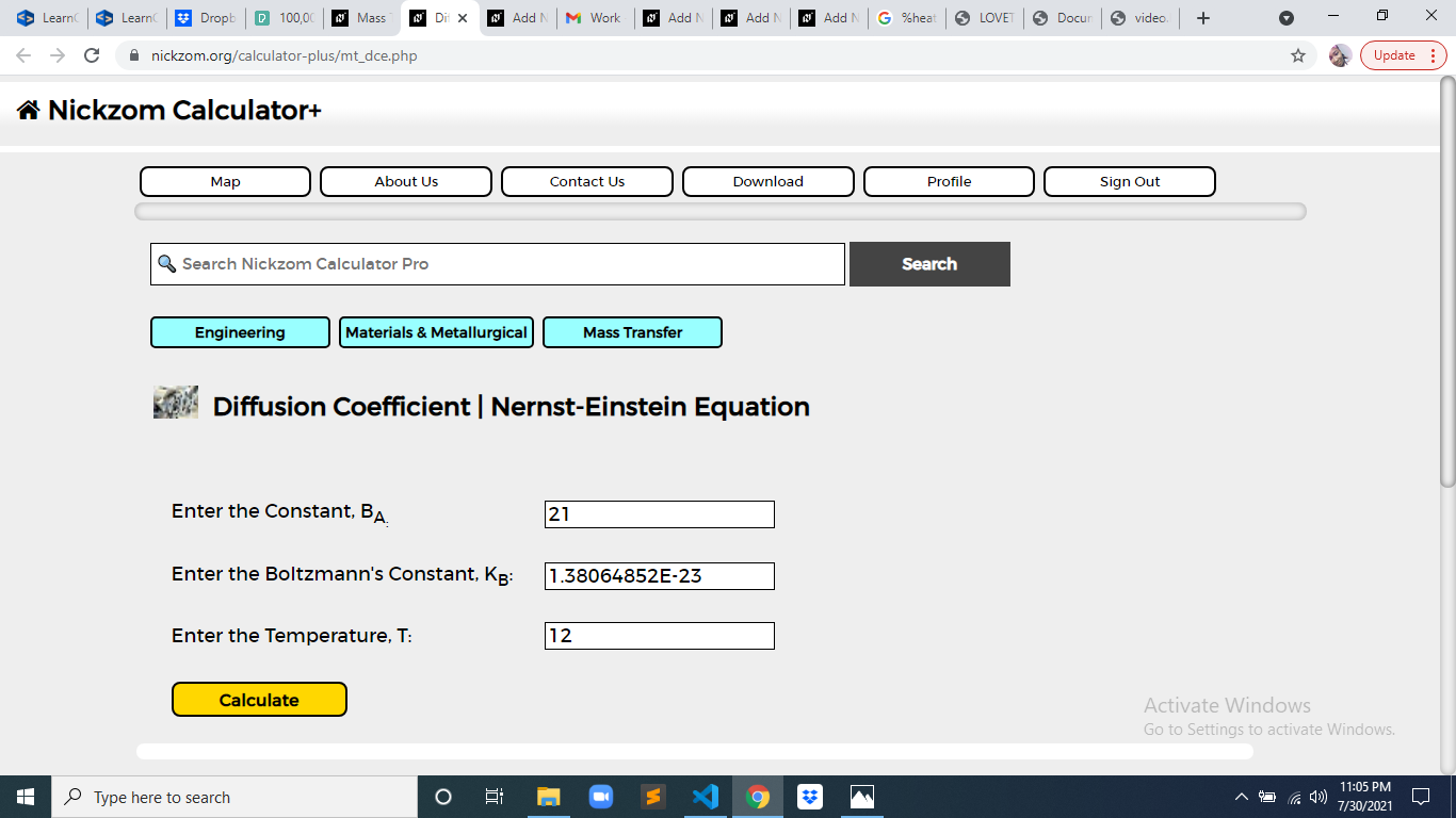 How to Calculate and Solve for Diffusion Coefficient | Mass Transfer
