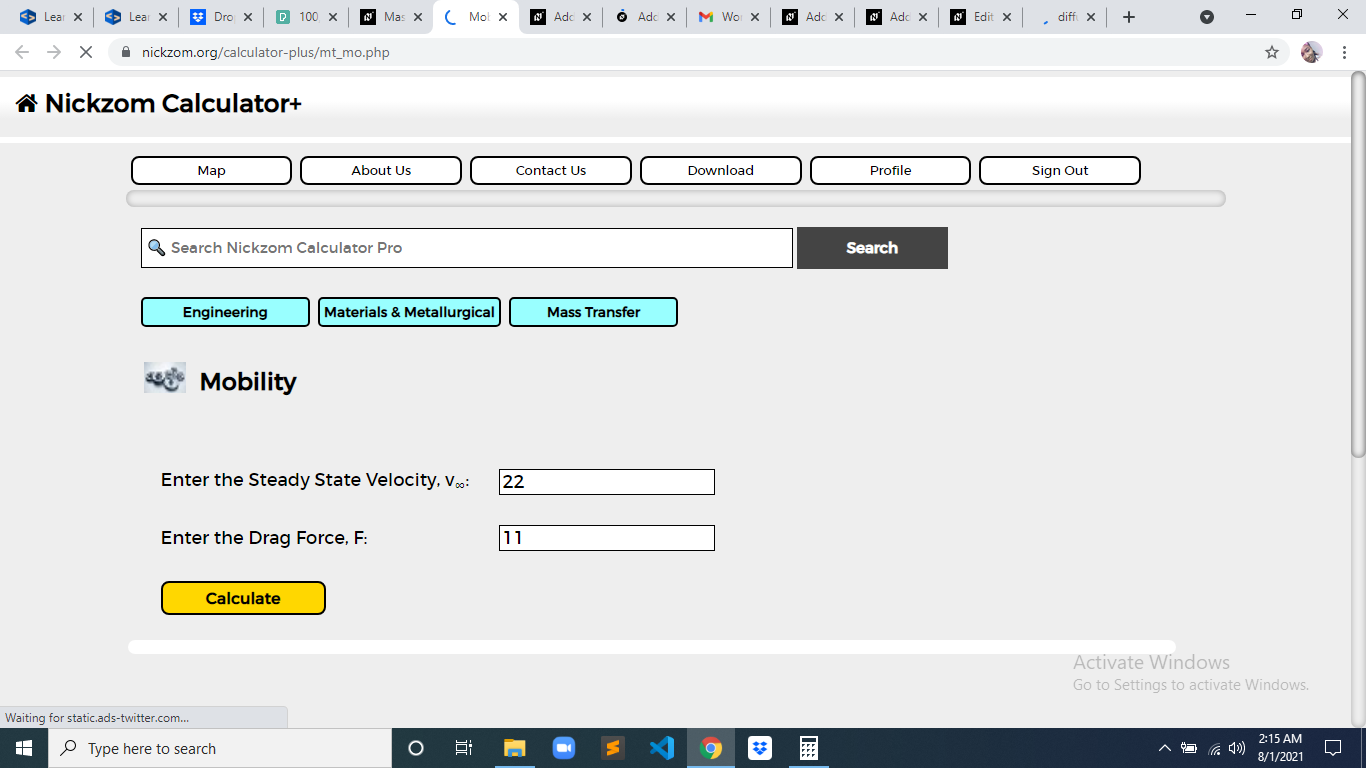 How to Calculate and Solve for Mobility | Mass Transfer