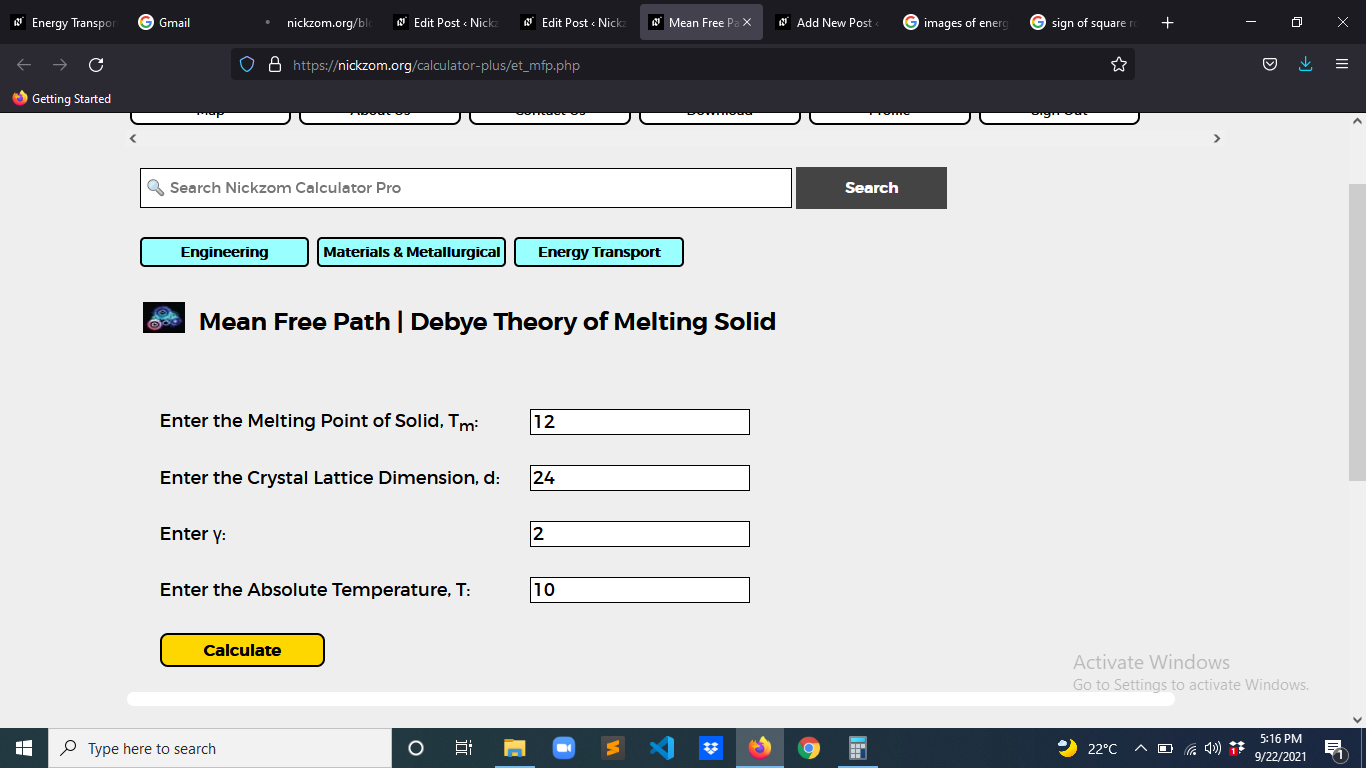 How to Calculate and Solve for Mean Free Path | Debye Theory of Melting Solid | Energy Transport