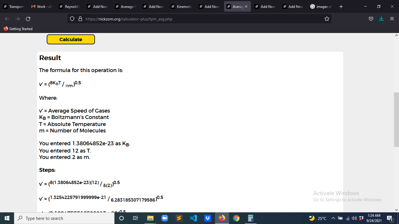 How to Calculate and Solve for Average Speed of Gases | Transport Phenomena