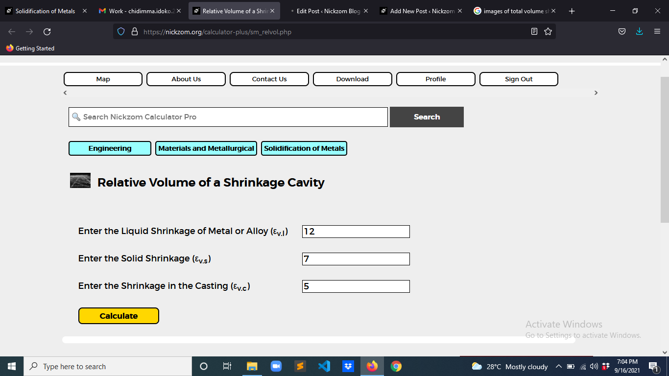 How to Calculate and Solve for the Relative Volume of a Shrinkage Cavity | Solidification of Metals