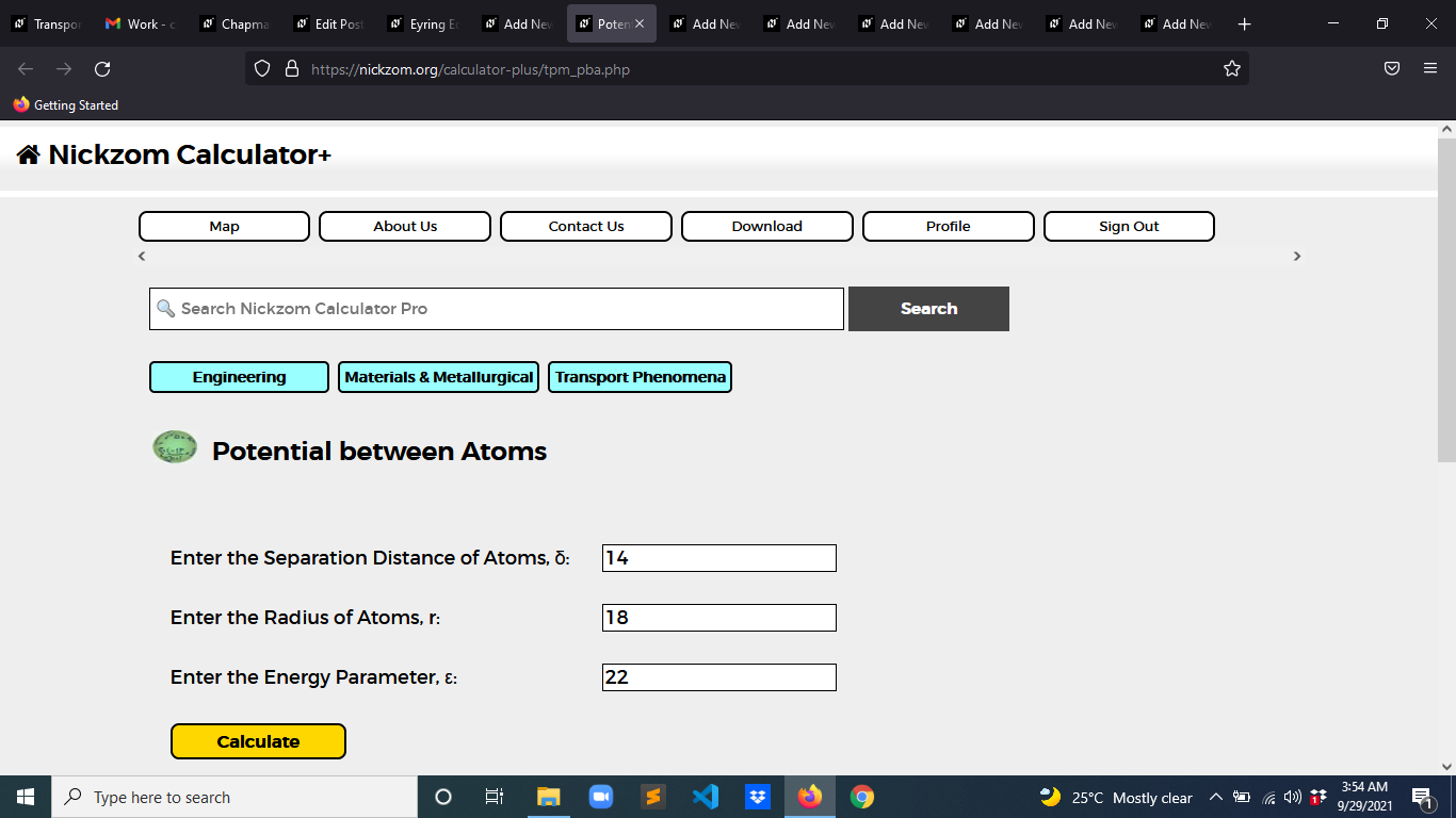 How to Calculate and Solve for Potential between Atoms | Transport Phenomena