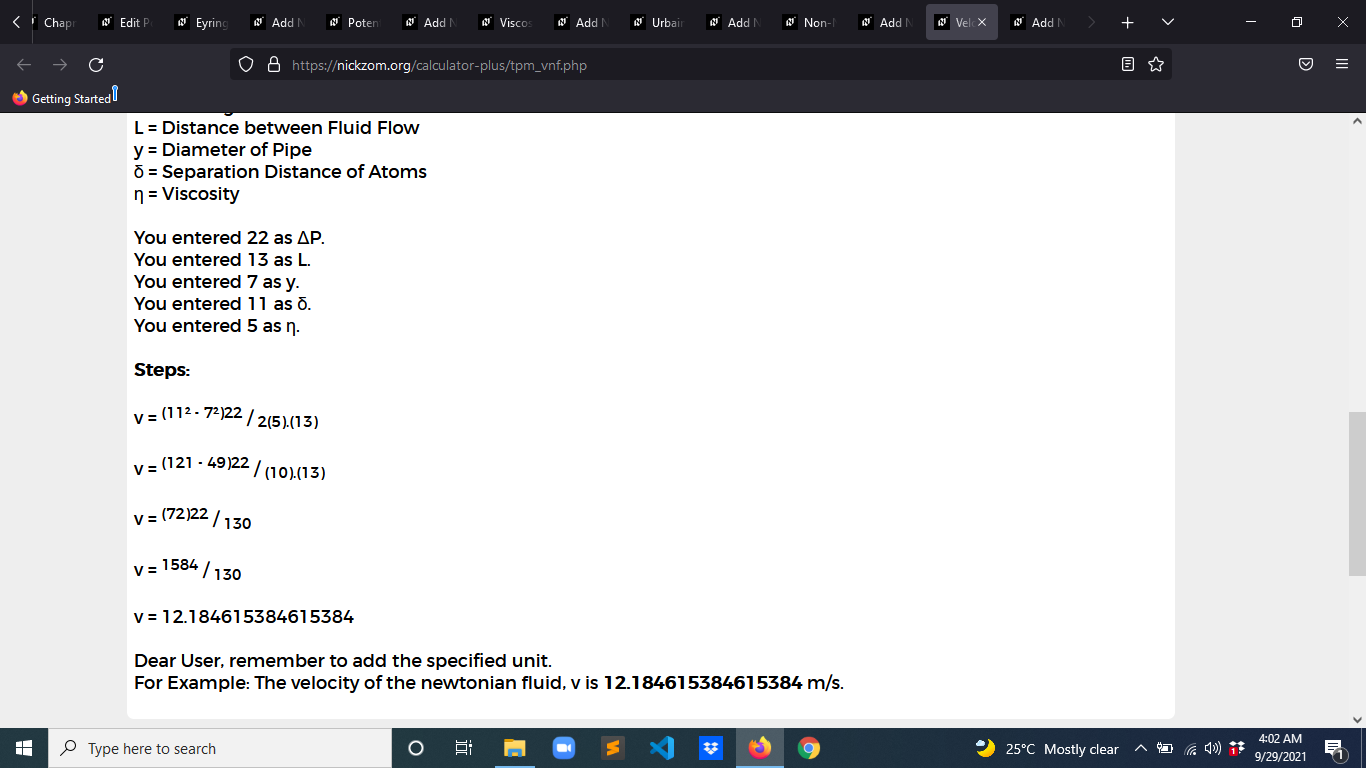 How to Calculate and Solve for Velocity of Newtonian Fluid | Transport Phenomena