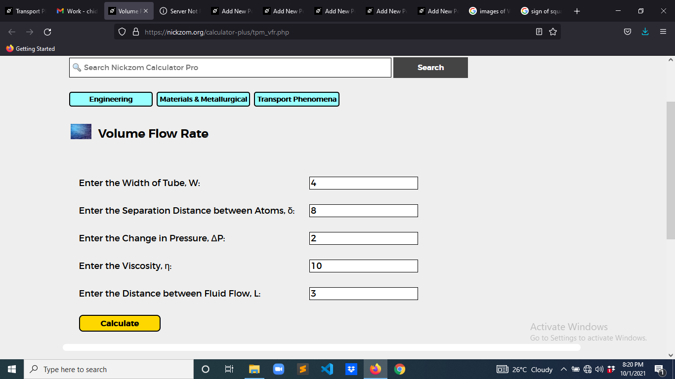How to Calculate and Solve for Volume Flow Rate | Transport Phenomena