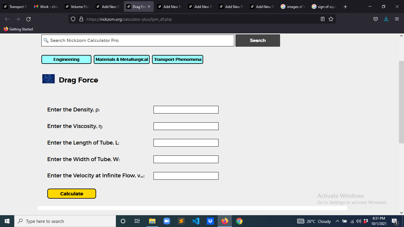 How to Calculate and Solve for Drag Force | Transport Phenomena