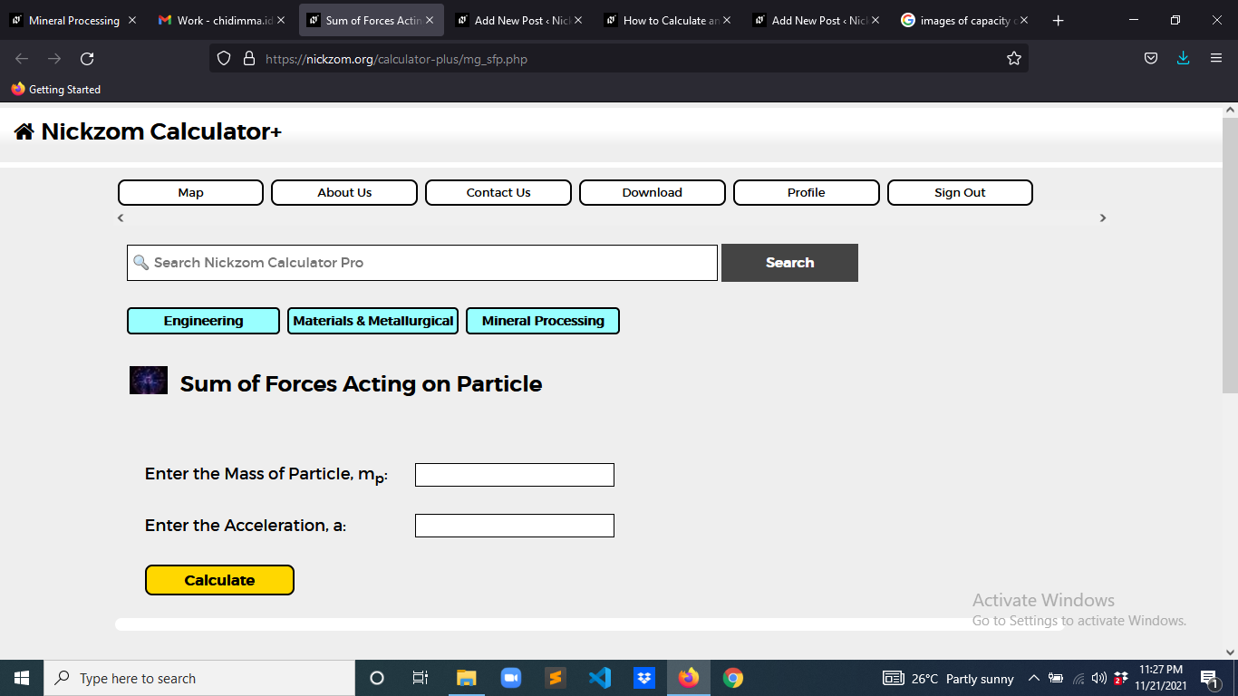 How to Calculate and Solve for Sum of Forces Acting on Particle | Mineral Processing