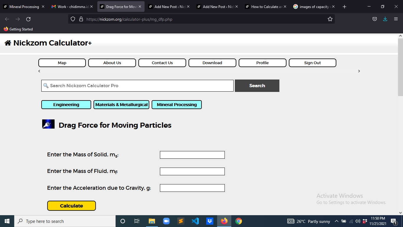 How to Calculate and Solve for Drag Force for Moving Particle | Mineral Processing