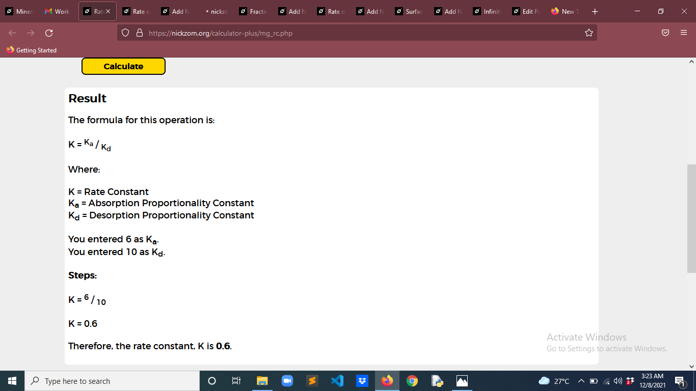 How to Calculate and Solve for Rate Constant | Mineral Processing