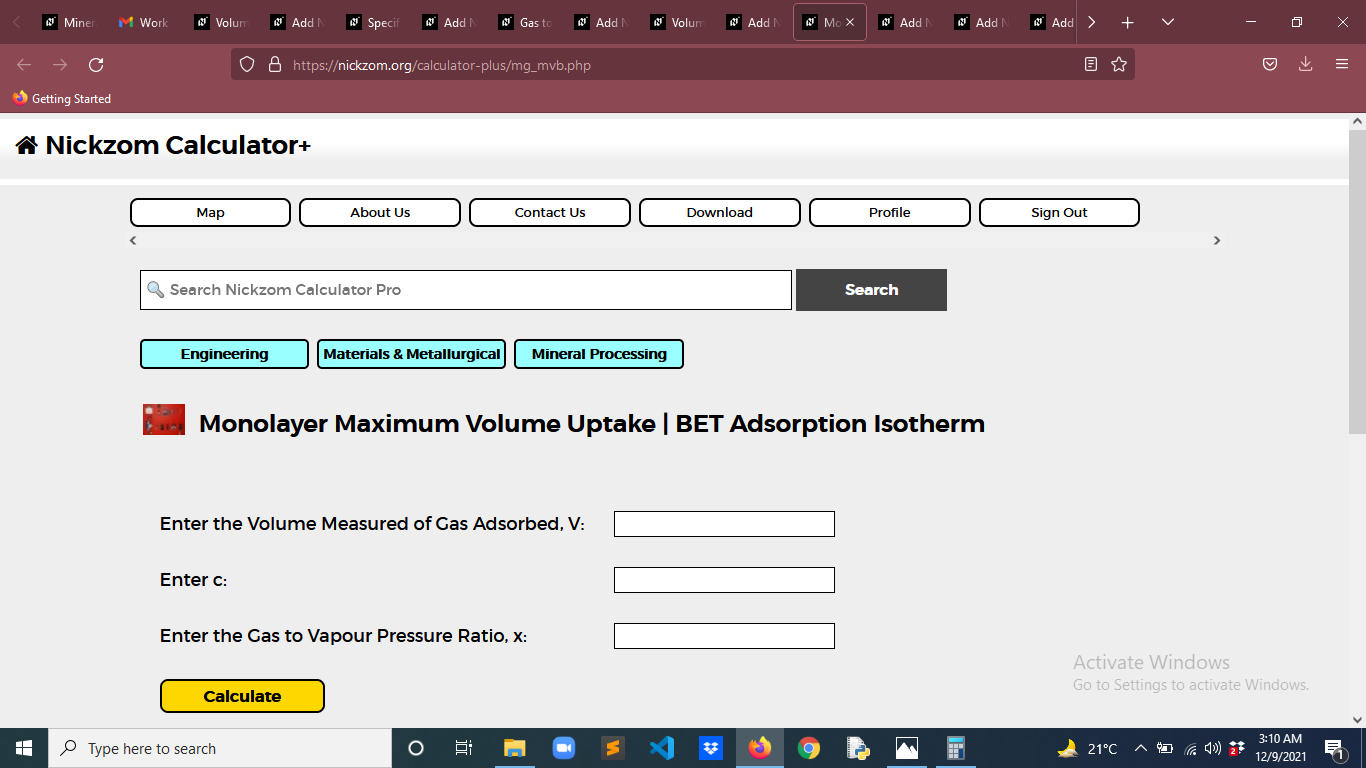 How to Calculate and Solve for Monolayer Maximum Volume Uptake | BET Adsorption Isotherm | Mineral Processing